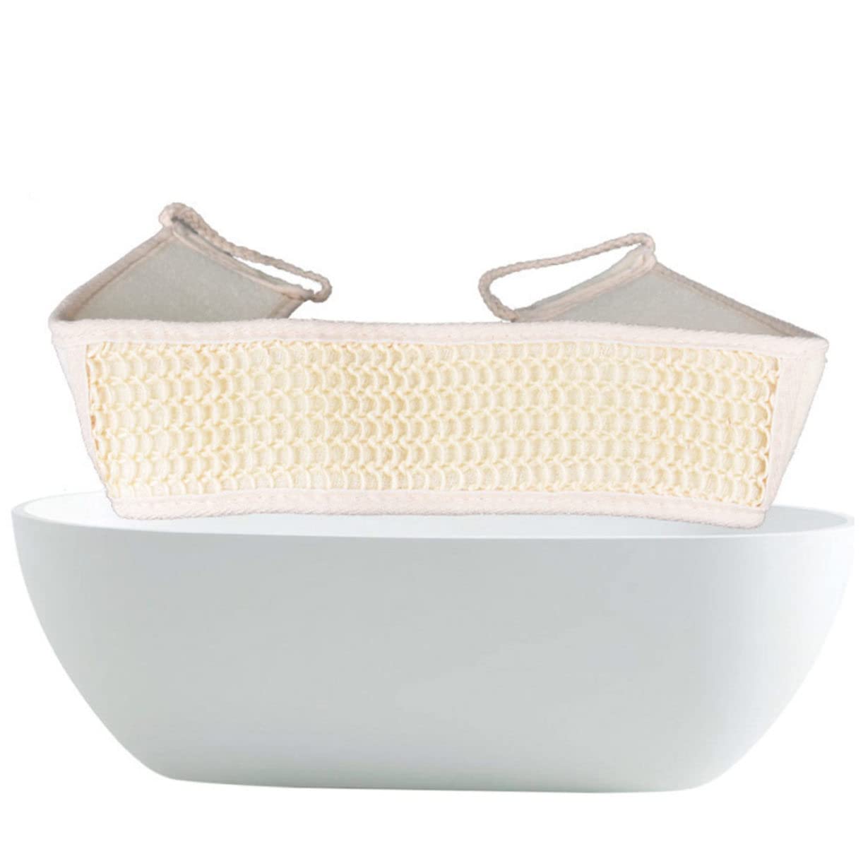 Depurador de Espalda de Sisal, 10 Piezas, Beige para Ducha | Tiras Largas Cómodas, Limpia la Piel, Formato Esponja, Uso Corporal en Baño