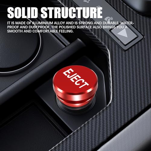 Image of Cigarette Lighter Plug Cover Billet Aluminum Cigarette Lighter Plug, Eject Button Car Cigarette Lighter, Fits All Vehicles with Standard 12 Volt Power Source Aluminum Dustproof Plug