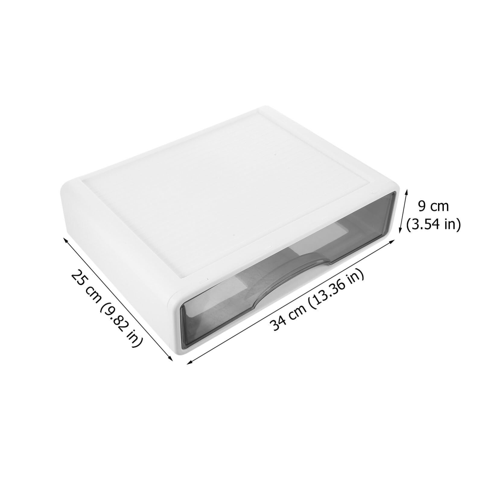 NUOBESTY Organizzatore Da Scrivania Plastica Trasparente Cassetto Per Ufficio Box Per Documenti e Cancelleria Capacità Perla e Trasparente