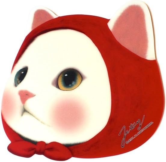 Jetoy Mouse Pad Choo Cats Red Hood (8809422252378), 8.5 x 8.5 in.