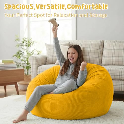 Nobildonna Sitzsackstuhl für Kinder und Erwachsene, nur Bezug (Keine Füllung) für Sofa-Stofftiere, 110 x 89 cm