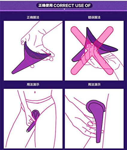 Moonight Female Urination Device (Universal Portable Urinal)- Women Lightweight Silicone Urinal Great For Outdoor Camping Travel (Purple, 4Pcs) #TOP4
