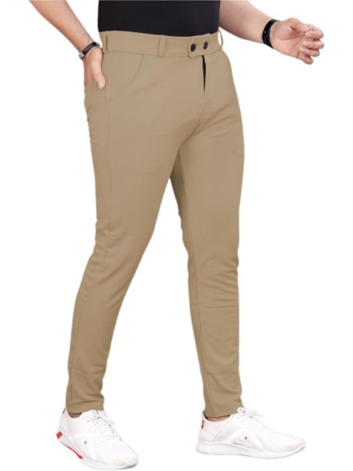 Men's Slim Fit Trousers | Premium Stretch Chinos for Men | Quiet Luxury Old Money Aesthetic | Versatile Casual & Semi-Formal Office Pants-image-33