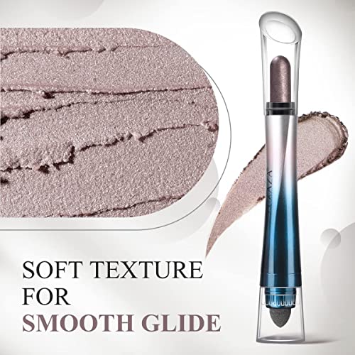 Luxaza 24H Longwear Eyeshadow Stick Shimmer Cloud Gray Cream Smoky Eyeshadow Pencil Crayon, Pro Waterproof Eye Shadow Pen,Highlighter Makeup Stick,Cruelty-Free And Vegan 1Pcs #TOP4