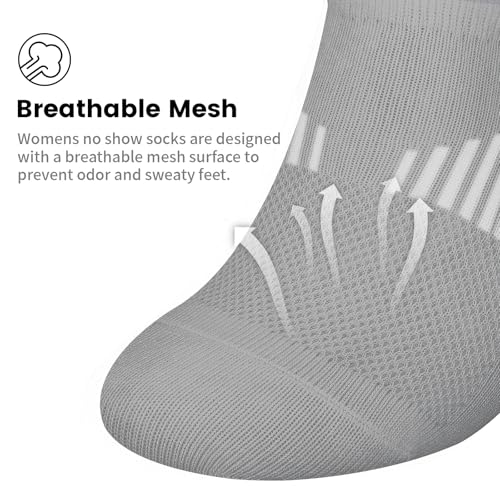 wernies No Show Socks Womens 8 Pairs, Ankle Non Slip Low Short Invisible Thin Liner Socks3