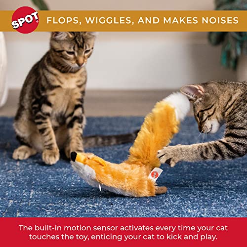 Spot By Ethical Products Flippin’ Skinneeez Flopping Interactive Realistic Flopping Wiggling Moving Potent Catnip Cat Toy For Indoor Cats - Fox (54636) #TOP2
