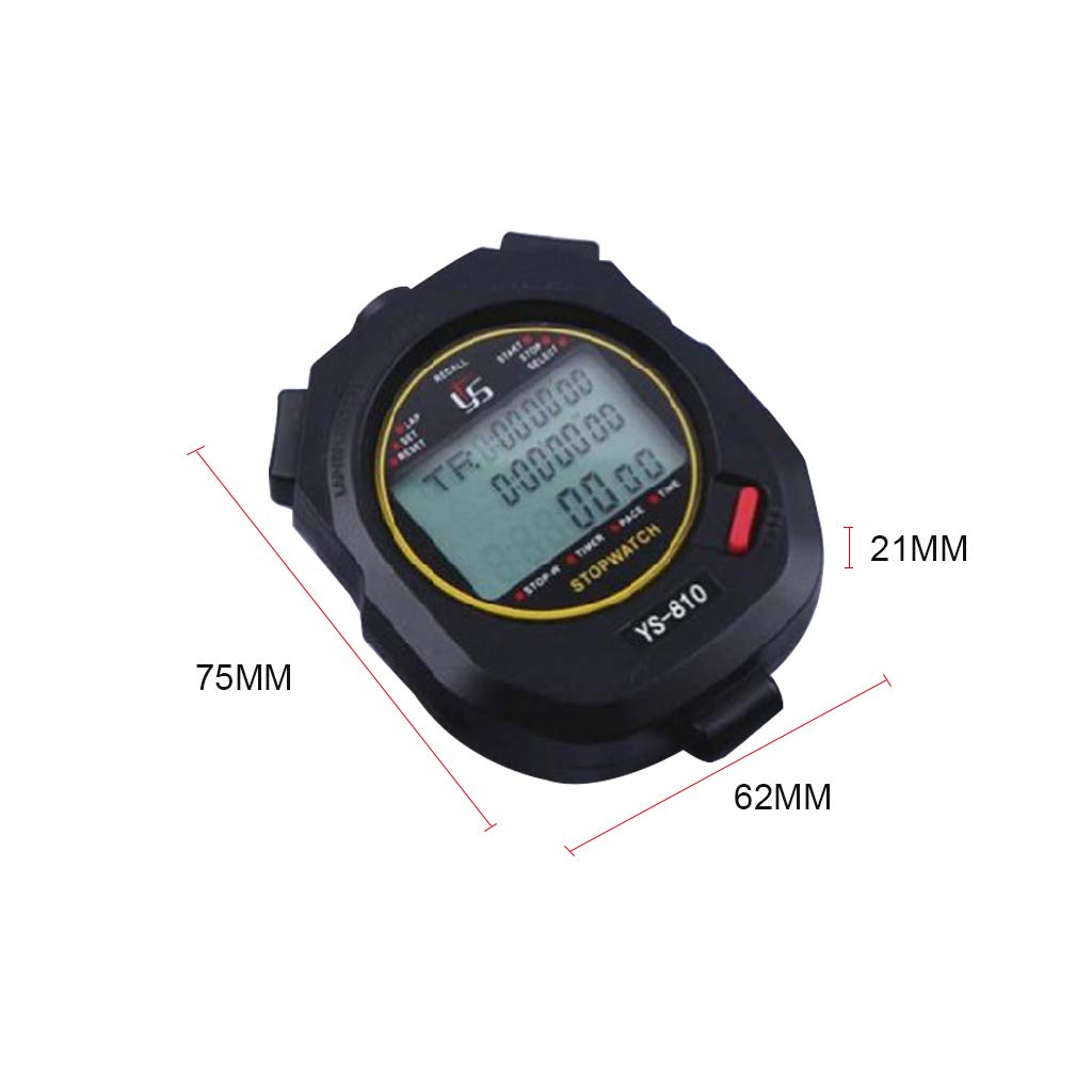 Professional Handheld Chronograph Sports Stopwatch ABS Timer Kitchen Timers Digital Stop Watches With String