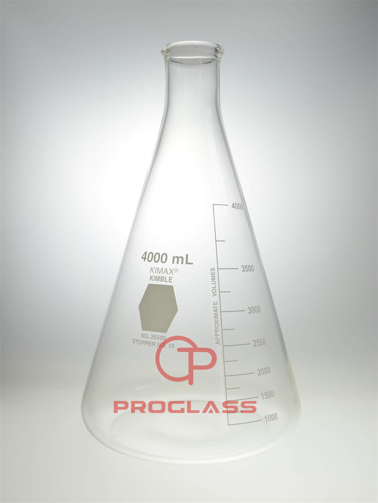 KIMAX Kimble Erlenmeyer Flask 4000mL,1PCS/LOT,Art NO 26500 4000