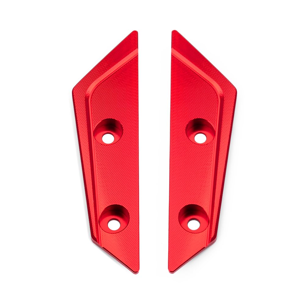 Für MT 07 MT-07 FZ07 MT07 2025 2026 Zubehör Motorrad Vorderrad Kotflügel Seitenabdeckung Seitliche Kupfer Schutzplatte Schieber Dekorative Abdeckung aus CNC Aluminium (Rot)