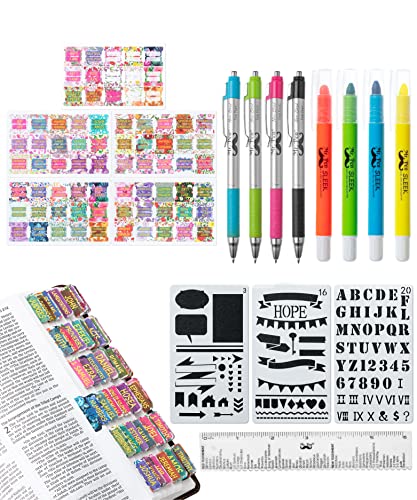 Mr. Pen- Bible Journaling Kit With Bible Highlighters And Pens No Bleed, Bible Tabs, Bible Stencils, Bible Ruler, Bible Markers No Bleed, Bible Journaling Supplies, Bible Study Kit, Christian Gifts #TOP28