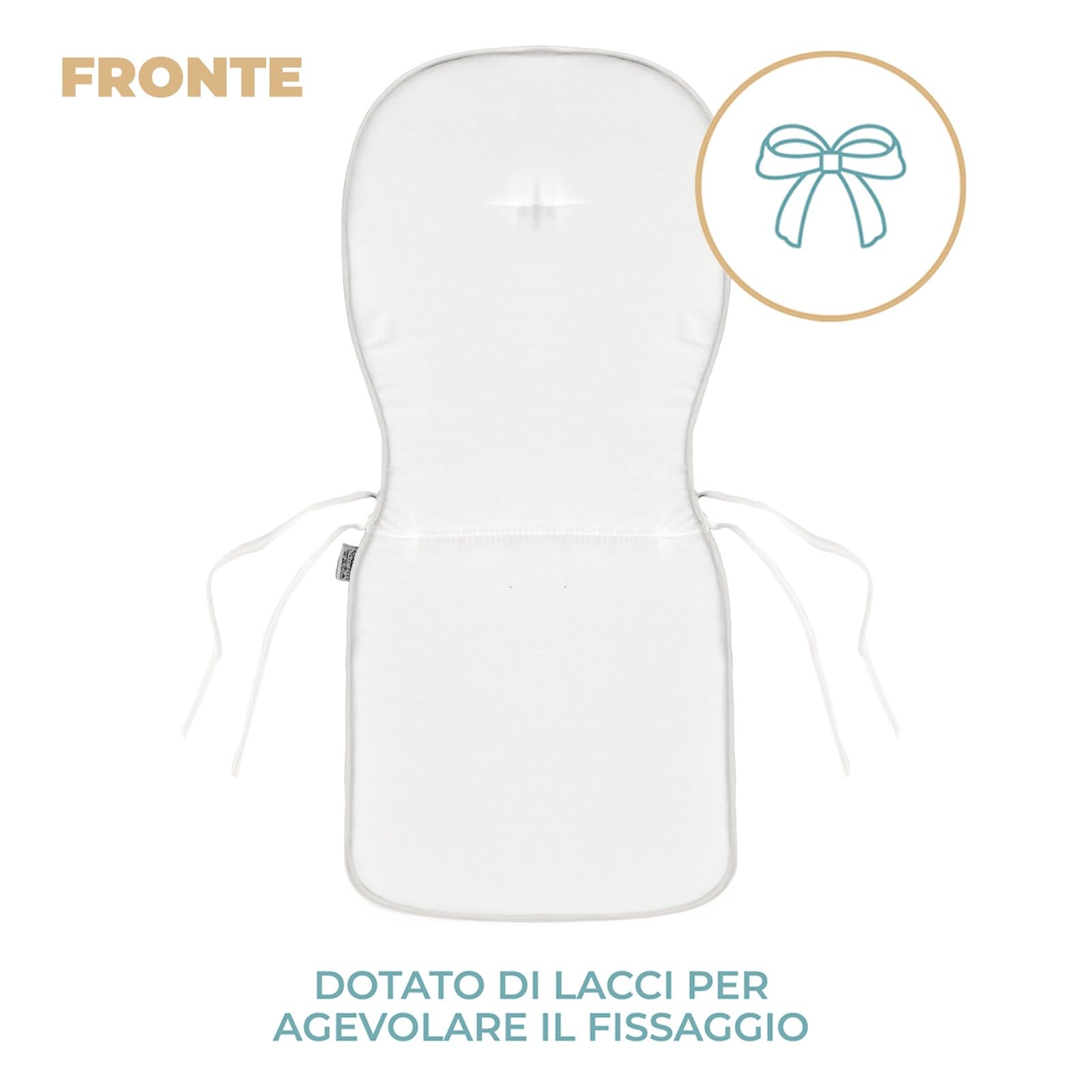 PARAMAISON Cuscino Sagomato con Schienale, Set 2 Pezzi, Antiscivolo con Laccetti, Imbottiti e Lavabili, per Cucina e Giardino Interno Esterno| 38x38x42 cm Riga Verde