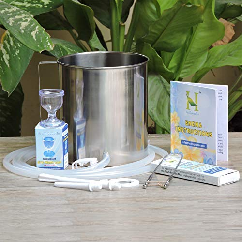 Non-Toxic Stainless Steel Enema Bucket 2 Quart, Ideal For Home Coffee Or Water Colon Cleansing Detox Enemas #TOP1