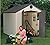 LIFETIME 6405 Outdoor Storage Shed with Window, Skylights, and Shelving, 8 by 10 Feet