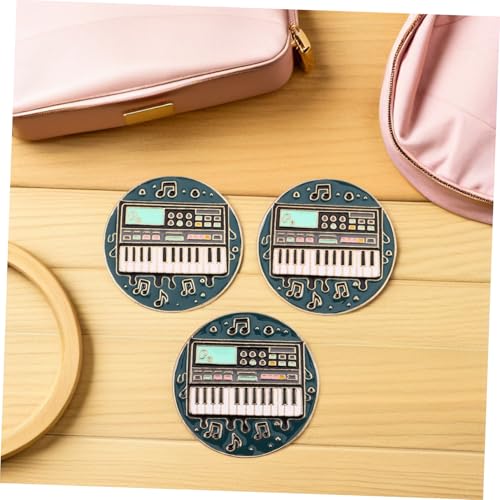 Holibanna 3 Piezas Pins Broche Música Diseño Creativo Guitarra Batería Piano Aleación Esmalte para Mochilas Ropa Accesorios Fans - imagen 4