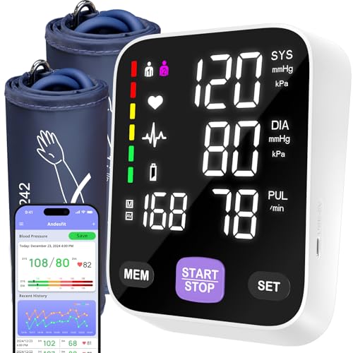 Bluetooth Accurate Blood Pressure Monitors for Home use with 17