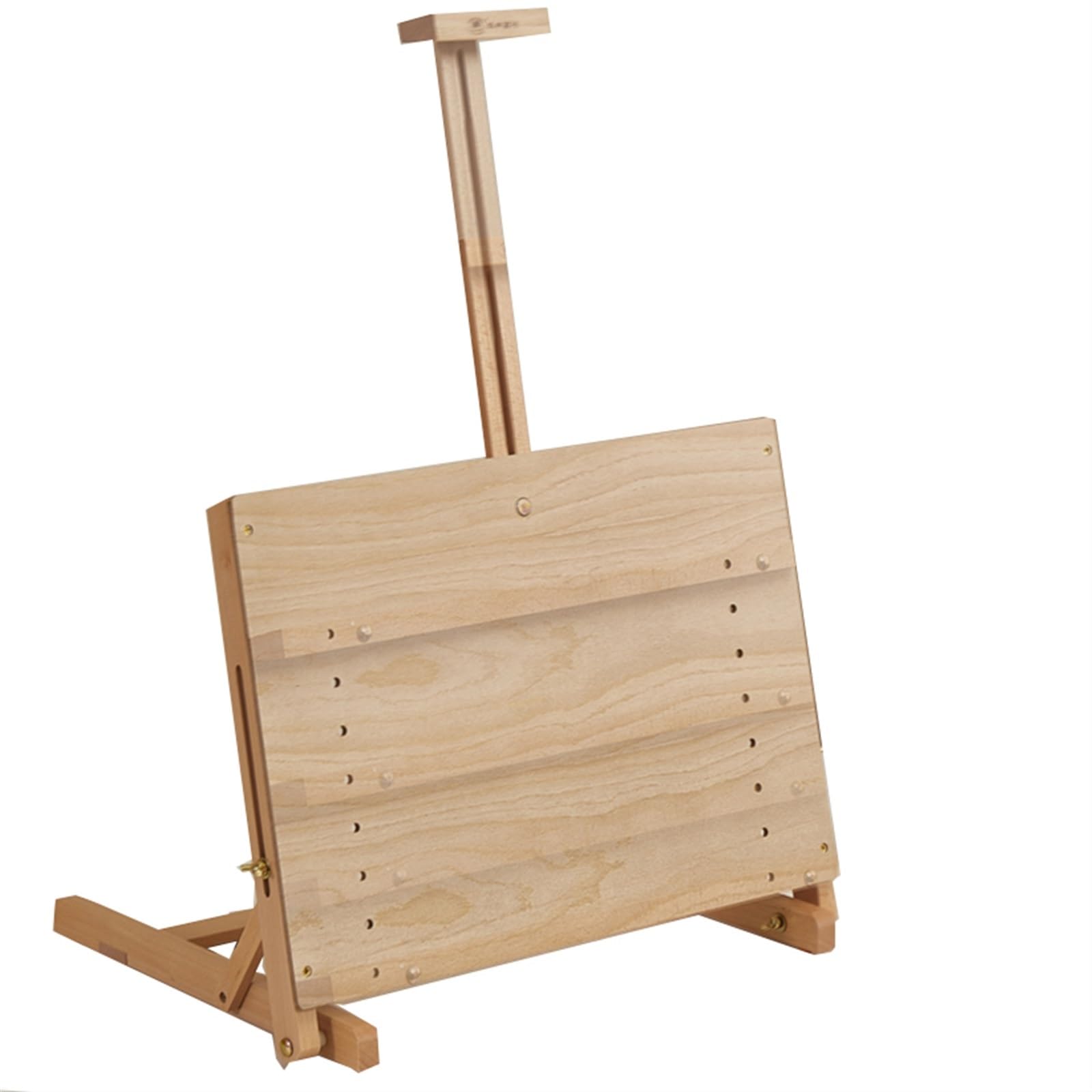 NZPOST Caballete de Mesa portátil, Caja de Almacenamiento, Caballete de Mesa Ajustable para Pintar y exhibir, Soporte de Madera para Artistas Principiantes