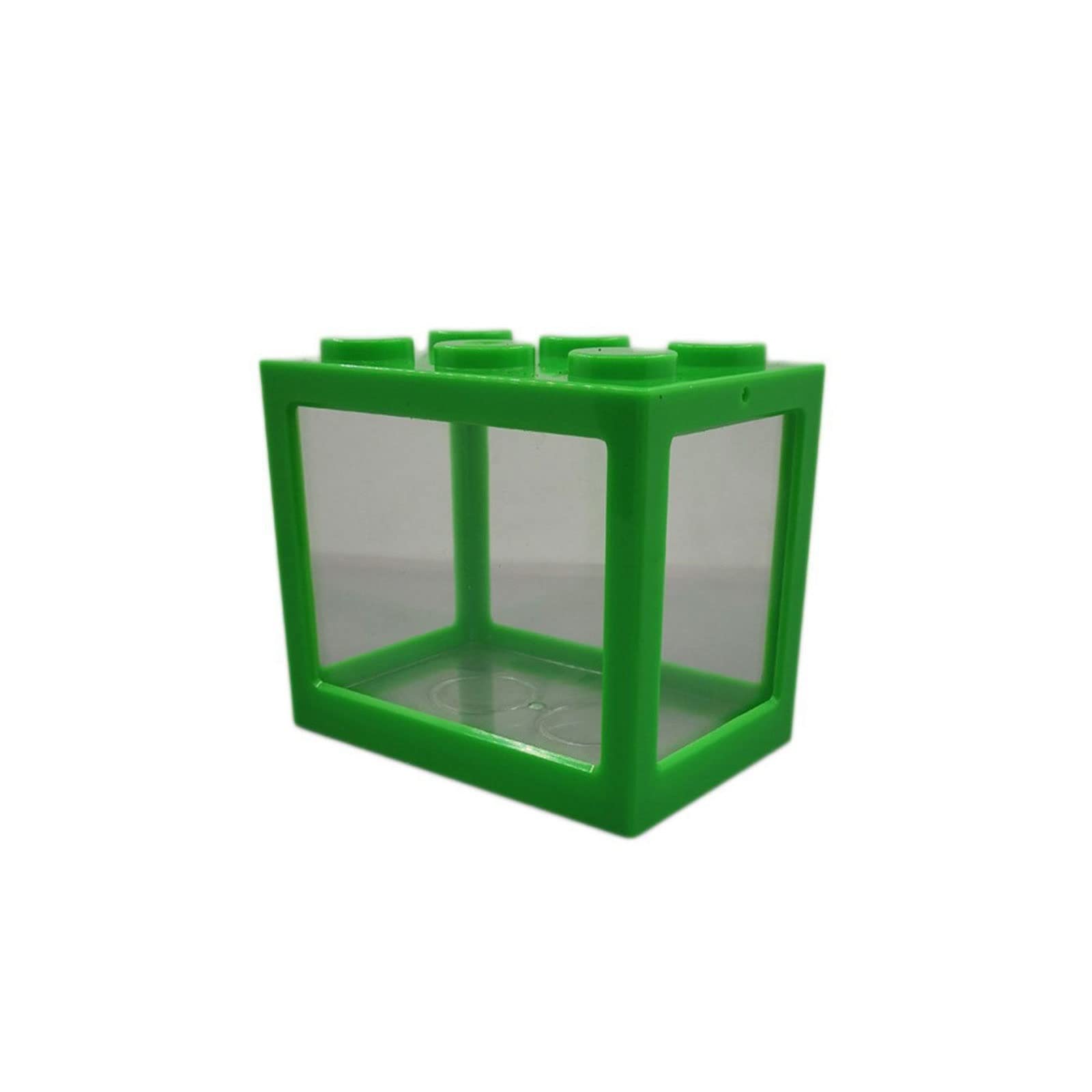 ZAINEE Fishtank, Cube Superimposed Ecological Bucket Fish Tank Ant Feeding Case Mini Reptile Row Box Home Office Supply (Color : Green)