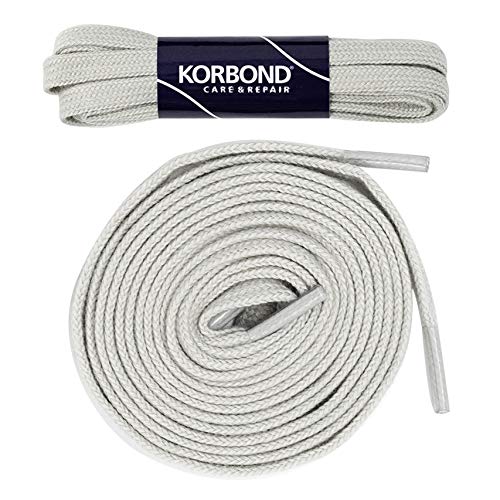 KORBOND Coloured Shoe Laces 90cm (Beige) – For Trainers, Football Boots, Rugby Boots, Running Shoes, Hiking Boots, and More
