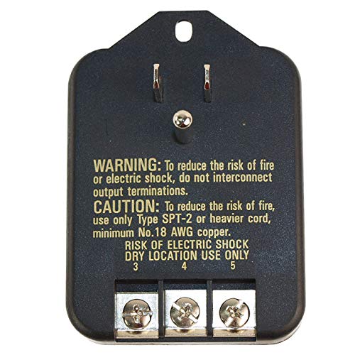 Trine #5205 Black AC Plug In Type Tri Volt Transformer 120 Volt Primary AC 60HZ