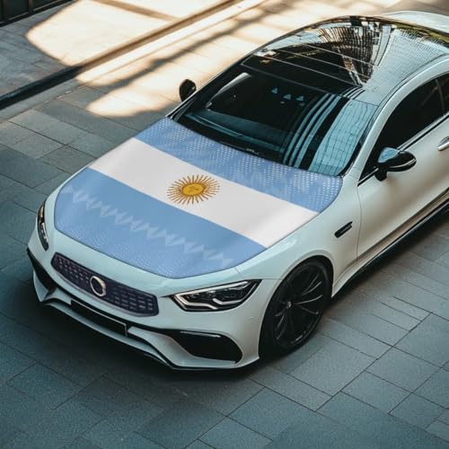 Image of Argentina Car Hood Cover Stretchable Polyester,Engine Cover,Elastic Fabrics Can be Washed,Car Bonnet All-Season Protection