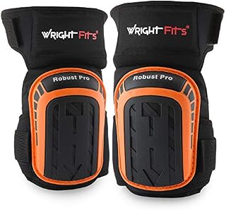 WrightFits Robust Pro Knee Pads for Work Heavy Duty Gel Cushion Pads Perfect for Construction