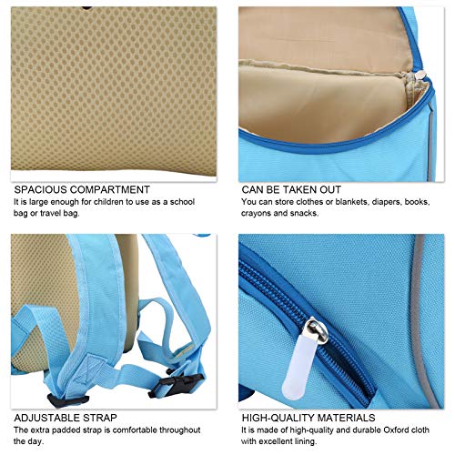 Mochila de bebê com alças extra acolchoadas, alças macias ajustáveis, bolsa escolar infantil para cr