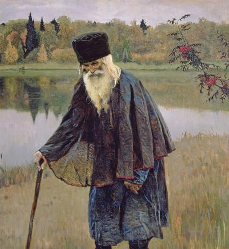 Póster l'Eremita di Mikhail Vasilievich Nesterov, lienzo de 60x90cm ideal para salones sofisticados