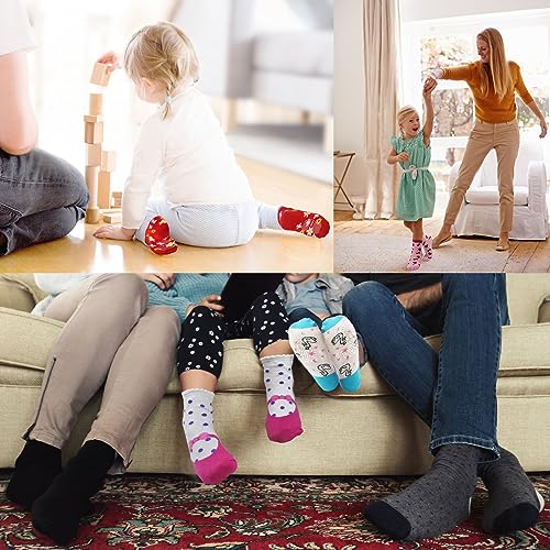 ELUTONG Baby Anti Slip Socks Non Skid Ankle Grips Sticky Slipper Socks for 0-7 Years Kids Girls Infant Toddler 12 Pairs3