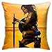 HCKZ Wonder Woman Primavera Cuscino Decorativo Cuscini Quadrati Federe in Cotone Cuscino per la casa Custodia per Divano Divano 18 X 18 Pollici