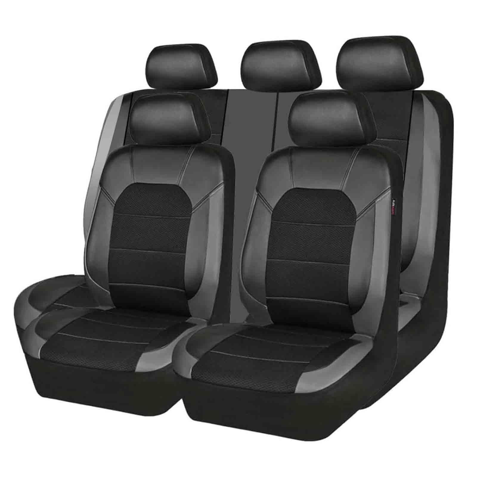 Zestaw pokrowców na siedzenia samochodowe, kompatybilne z BMW serii 4 F33 Convertible 2013-2020, oddychające, wytrzymałe pokrowce na przednie siedzenia, tylne siedzenie, szare