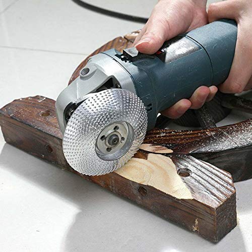 Rueda de Pulido, Muela Abrasiva de Carburo de Madera Herramienta de Tallado de Lijado Disco Abrasivo para Amoladora Angular/a/100Mm Flat