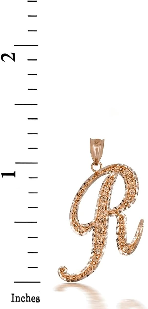 Claddagh Gold Personalized 925 Sterling Silver Script Initial Letters A-Z Pendant Necklace - Image 3