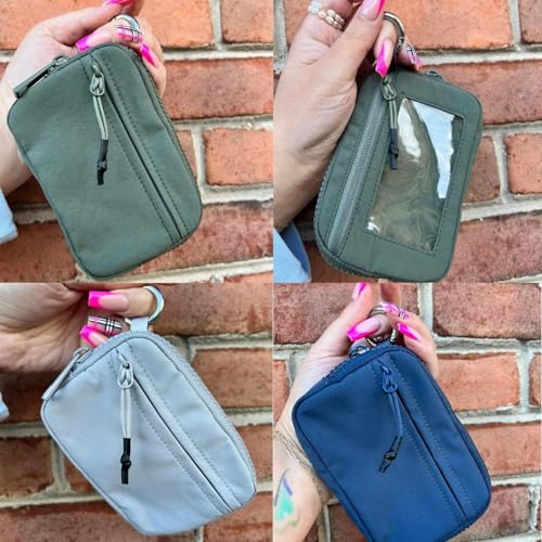 Commonlyto Wallet, The Wallet 2nd Gen, Waterproof Wristlet Wallets for Women, Zip Card Case with ID Window, Mini Zippered Coin Card Case (dark blue)3