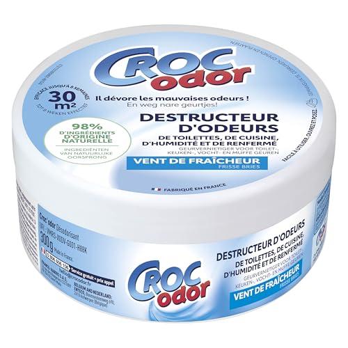 CROC'ODOR - Destructeur d'Odeurs - Parfum vent de fraîcheur - Efficace jusqu'à 8 semaine -...