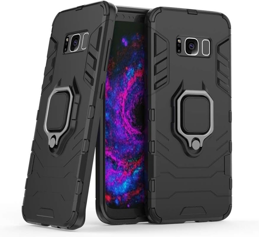 OneLike 360° Rugged Armor Shockproof Slim Drop Full Body Protection Robot Ring Phone Back Cover for Samsung Galaxy S8 Plus - Black (B0D9SHRWL4) Amazon Price History, Amazon Price Tracker