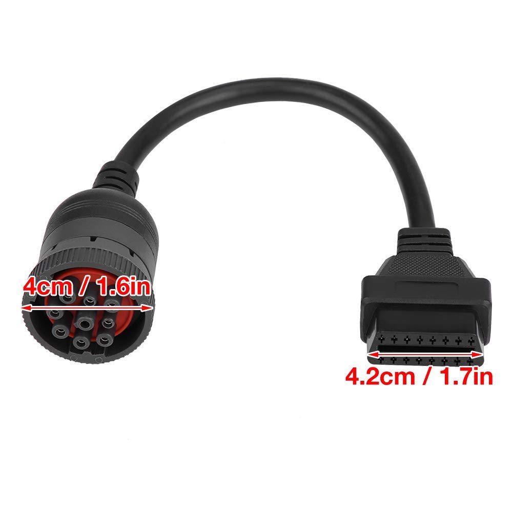 Interfaccia Diagnosi Camion, Cavo Adattatore Femmina pin 16 pin OBD2 9 per Strumento Diagnostico Automobilistico, J1939-9Pin per OBD OBD2 OBDII