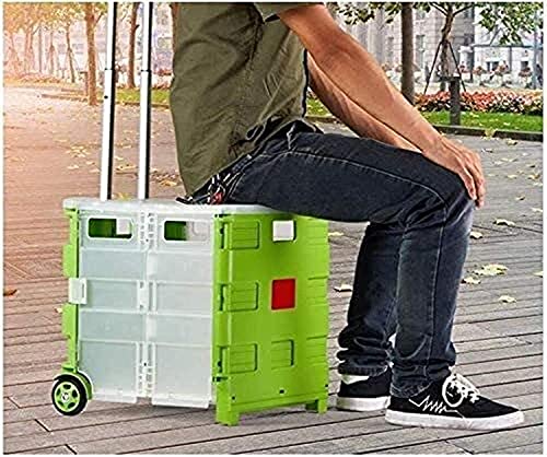 COUYY Einkaufstrolley, zusammenklappbar, verstaubar, leicht, robust, multifunktional, L – Bild 4