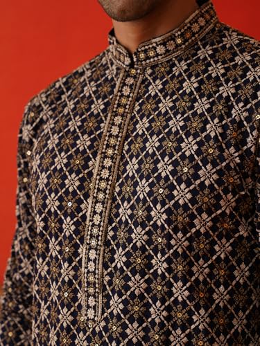 Image of Jompers Embroidered Kurta Pyjama Set For Men (,)