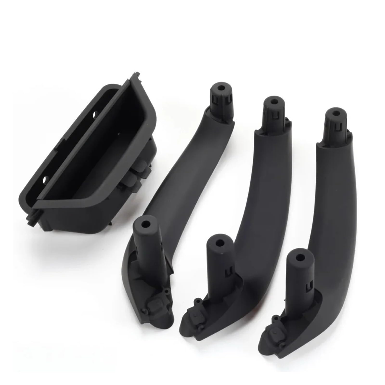 HTUHBCX Interior Door Handle for X3 for X4 F25 F26 2010-2016 LHD RHD Car Front Left Door Inner Handle Pull Trim Interior Panel 51417250307(LHD 4PCS Black)
