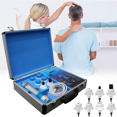 Máquina De Terapia De Ondas De Choque Con 7 Cabezales De Masaje, Máquina Portátil De Terapia De Ondas De Choque Extracorpóreas Con 12 Modos De Masaje, Ideal Para El Hogar Y Salones De Belleza.
