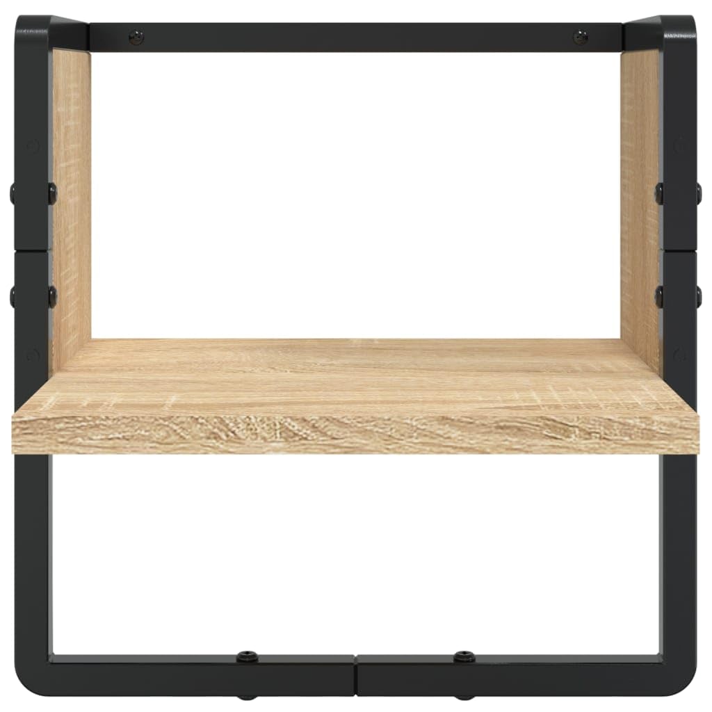 vidaXL Set Mensole Parete con Aste 4pz Rovere Sonoma Legno Multistrato
