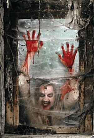 Halloween Party Decoration Prop Zombie Walking Dead Window Backdrop Mural Banner