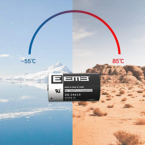 Eemb 4Pack Er34615 D Cell Batteries 3.6V Lithium Battery 19Ah Li-Socl₂ Non-Rechargeable Battery Ls-33600 Sb-D02 Xl-205F For Cnc Machine Tool, Injection Molding Machine,Printing Machine,Meter,Clock #TOP6