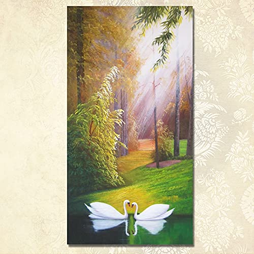 Diamond painting paysage de forêt pour créer une décoration de salon zen