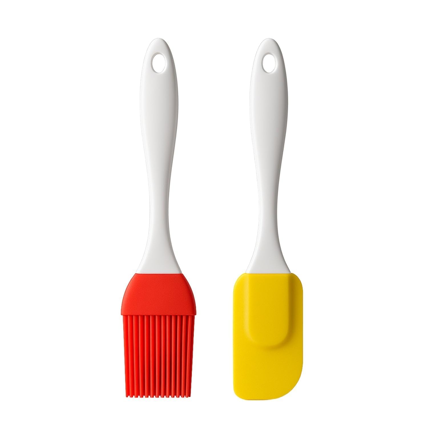 RECLUSE Premium Silicone Spatula and Basting Brush Set of 2 – Heat Resistant Non-Stick Kitchen Baking Tools, Food Grade Silicone Scraper and Oil Brush for Cooking, Grilling, Pastry, Cake,Kitchen Use-image-25
