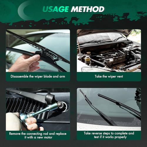 SCITOO Fit for 1987-1995 for Jeep for Wrangler Windshield Wiper Motor Replacement 56030005 620-00727 WPM432 by SCITOO - Image 7