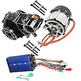 72V 1500W Brushless Differential Motor with Gearbox Transmission and Speed Controller 4900RPM DC Electric Motor Kit for Axle Go Kart ATV Golf Cart Buggy Quad Trike Electric Vehicle Conversion