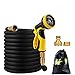 Produktbild Tonskooners Neueste Flexibler gartenschlauch 15m / 50FT Wasserschlauch Set 9 Funktionen Sprühpistole massiven Messing Steckverbinder und Extra Stark Stoff Dehnbarer Wasserschlauch(15M)