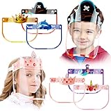 6PCS Kids' Cartoon Safety Face Shields Wrap-Around Protection Breathable Full Cover Clear Vision...