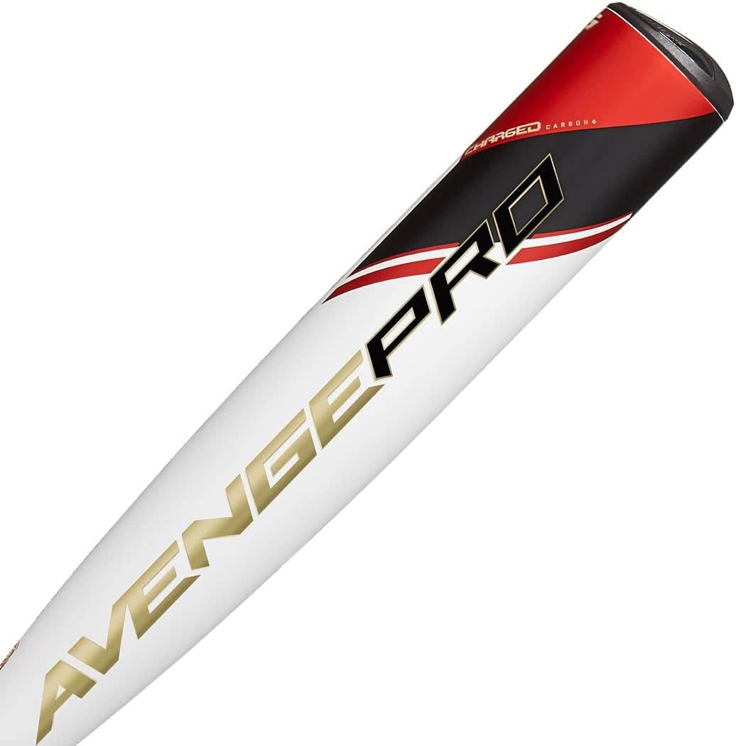 Axe Bat 2022 Avenge Pro (-5, 2-5/8") USSSA Baseball Bat, 2-Piece Composite, White/Black/Red (30" / 25 oz.)